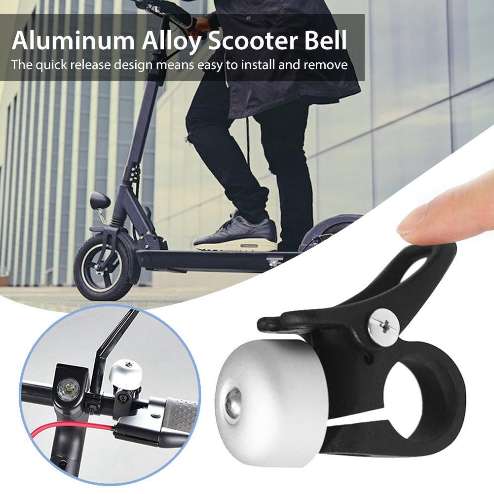 Klaxon de scooter, clochette en alliage d'aluminium pour trottinette électrique, sirène puissante pour vélo enfant, accessoires de cyclisme, sonnette de vélo classique en alliage, sonnette de vélo forte pour vélo de route, VTT, vélo de ville.