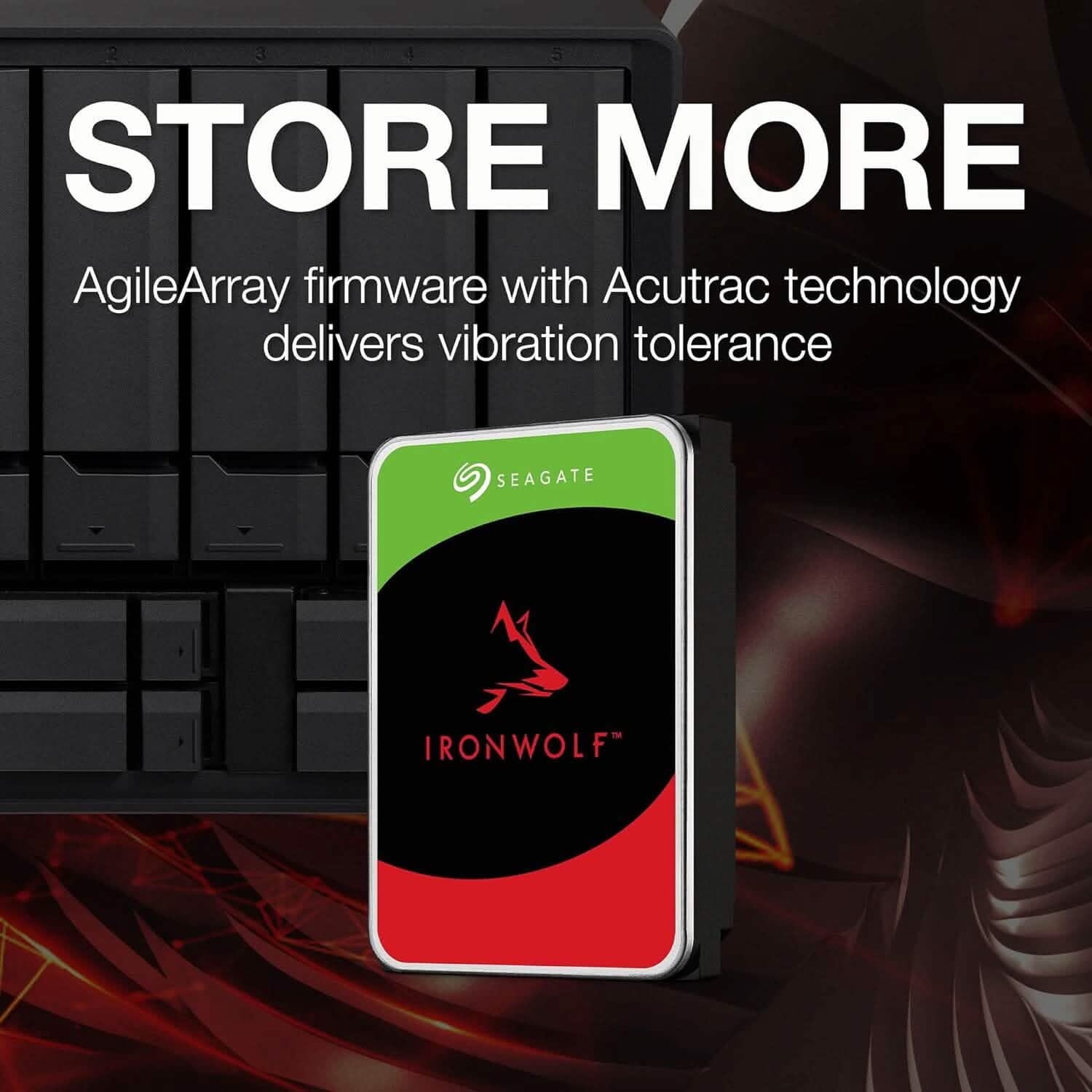 Disque dur interne Seagate IronWolf 12 To pour NAS – SATA 3,5 pouces (reconditionné)