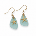 Sea Glass Starfish Earrings