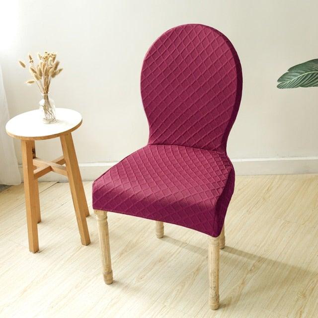 Housses de siège pour chaises de salle à manger, extensibles, rondes, pour la maison, housses de siège en jacquard élasthanne, housses de protection, housses de chaise extensibles pour cuisine, hôtel, banquet, housses de tabouret