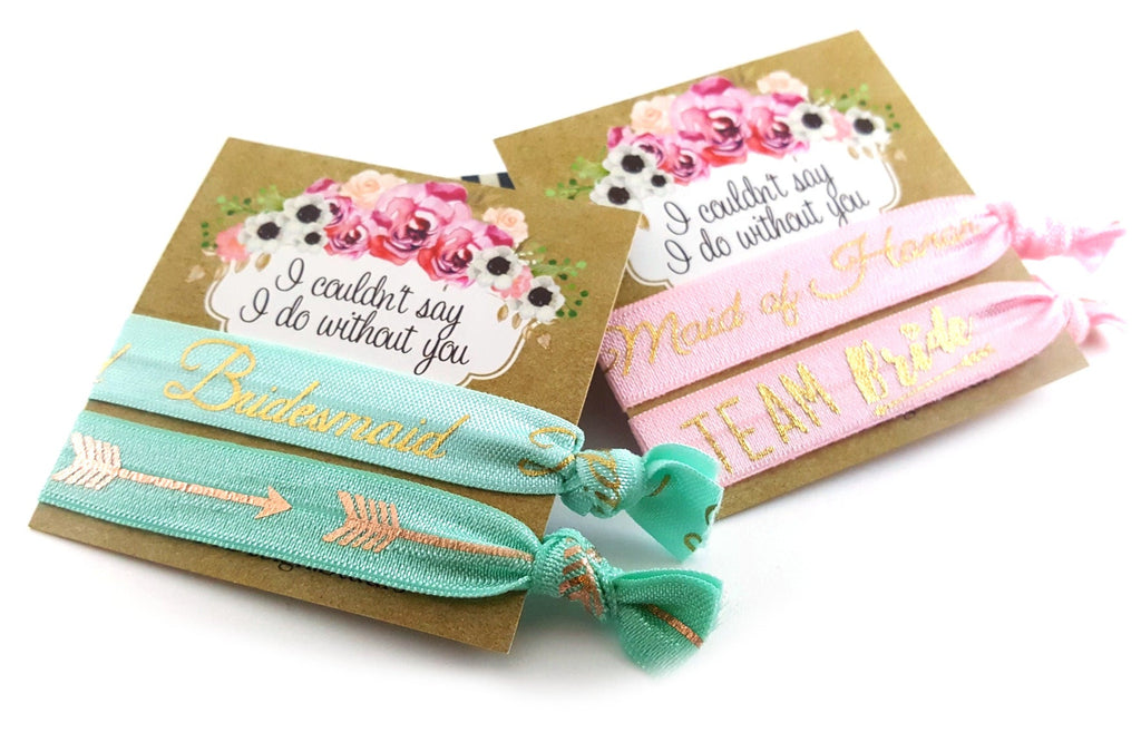 Lot de chouchous pour demoiselle d'honneur ou témoin - Cadeau pour le cortège de mariage