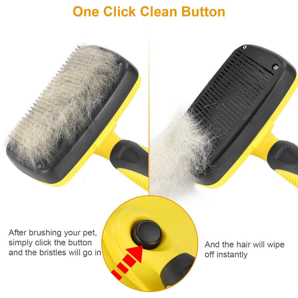 Brosse autonettoyante pour animaux de compagnie