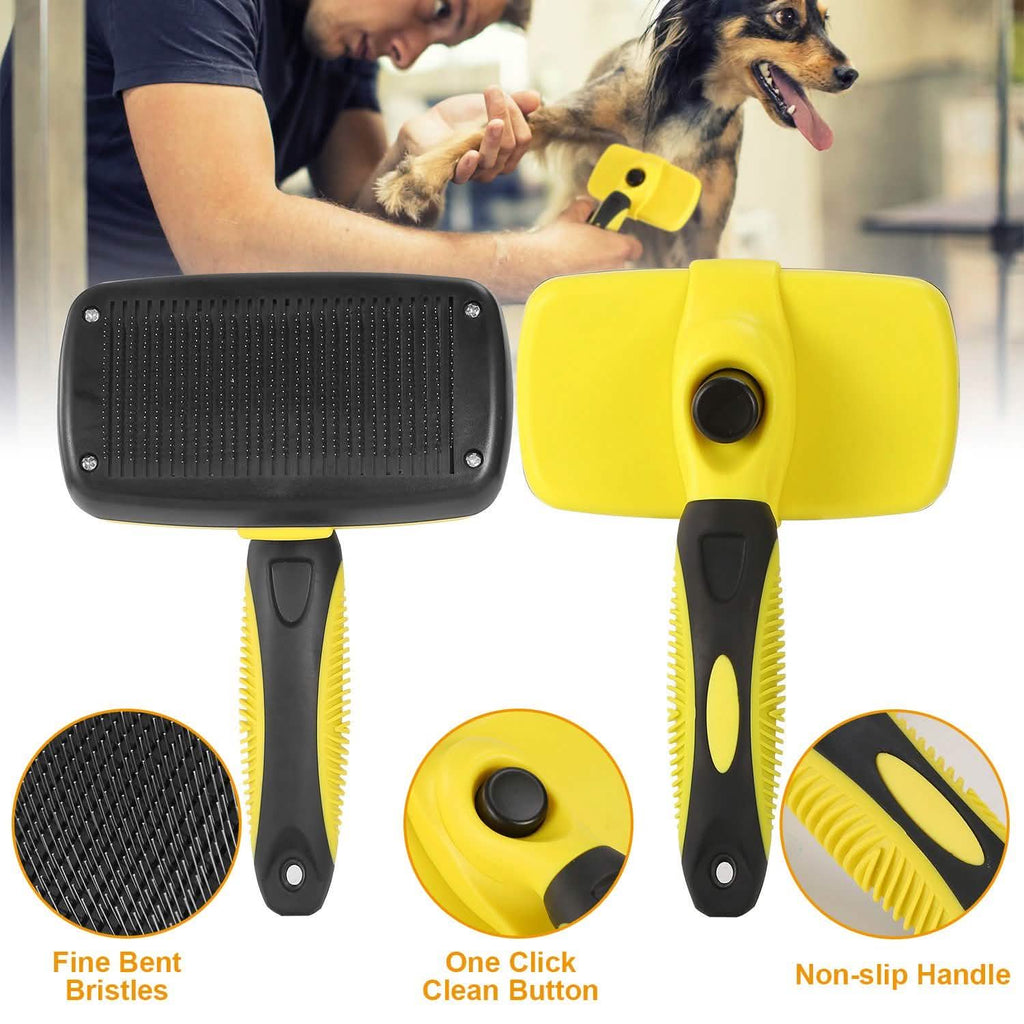 Brosse autonettoyante pour animaux de compagnie