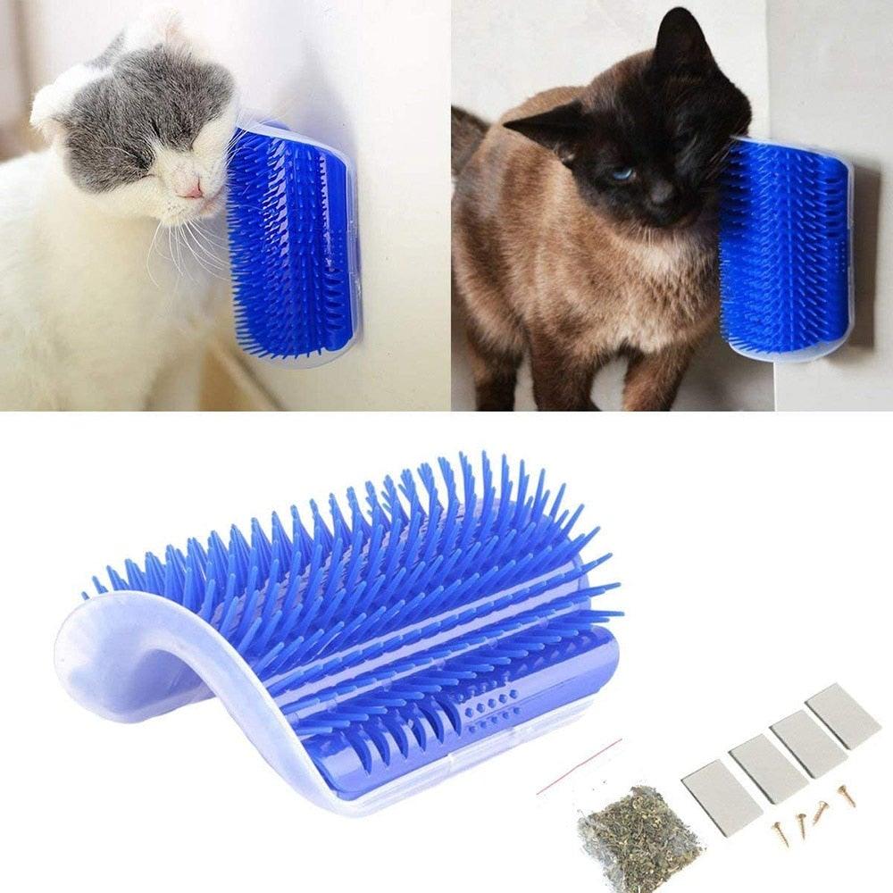 Brosse de toilettage automatique pour chat, masseur d'angle pour chat, accessoires pour chat, peigne de massage auto-relevable pour chat, jouet pour chat, fournitures pour chat, brosse de toilettage automatique pour chat, jouet interactif pour chat