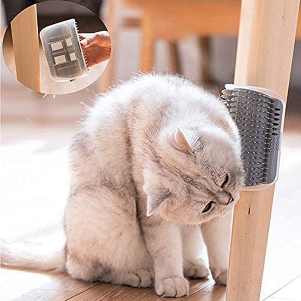 Brosse de toilettage automatique pour chat, masseur d'angle pour chat, accessoires pour chat, peigne de massage auto-relevable pour chat, jouet pour chat, fournitures pour chat, brosse de toilettage automatique pour chat, jouet interactif pour chat