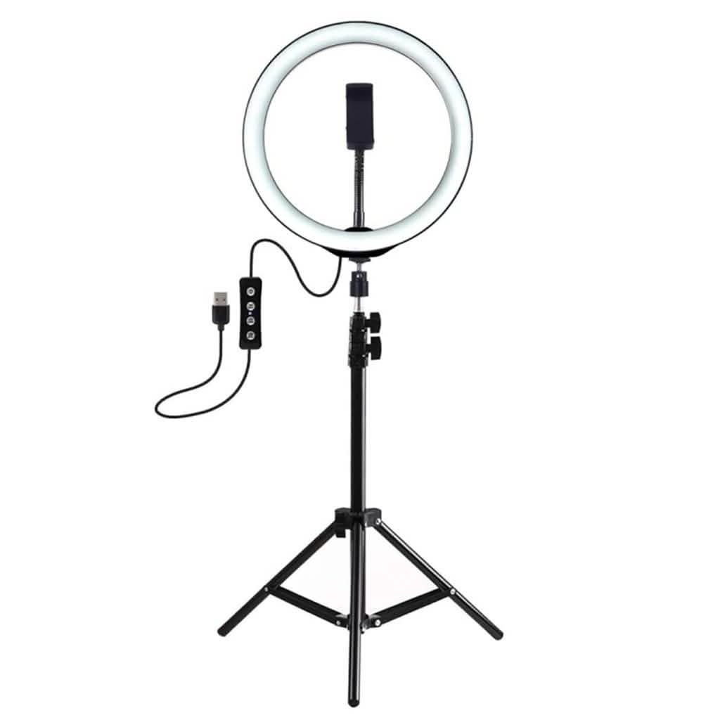 Anneau lumineux LED pour selfie avec trépied