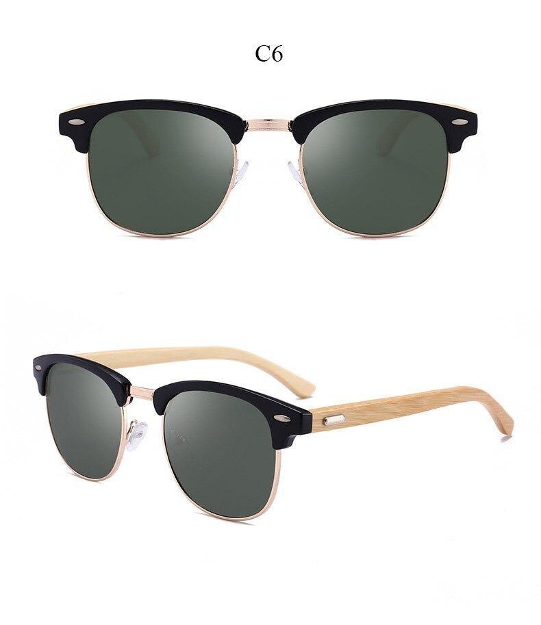 Lunettes de soleil de conduite à monture semi-cerclée pour hommes, noires, design professionnel, élégantes et cool, polarisées. Lunettes de soleil de conduite rétro, nouvelles, pour l'extérieur, rondes, élégantes, confortables.