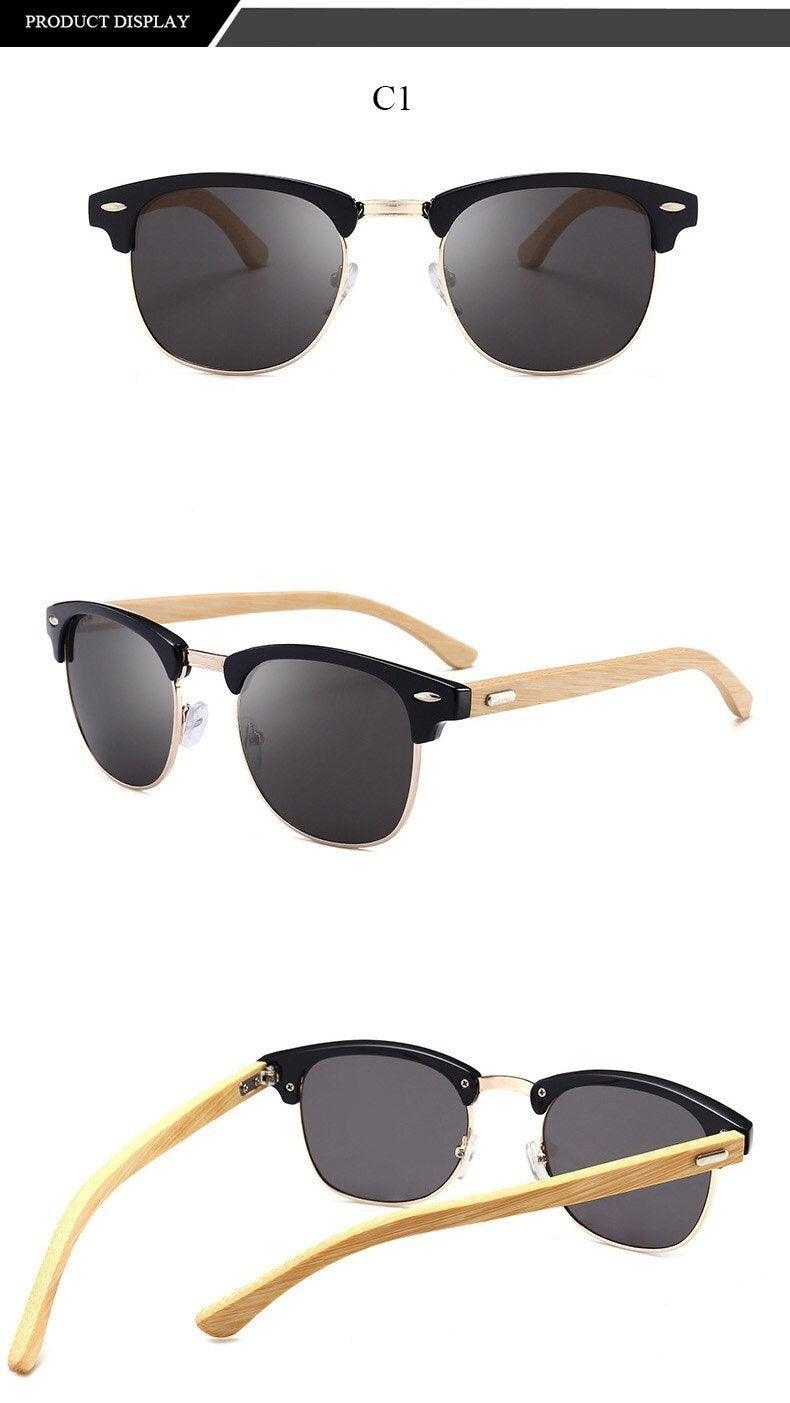 Lunettes de soleil de conduite à monture semi-cerclée pour hommes, noires, design professionnel, élégantes et cool, polarisées. Lunettes de soleil de conduite rétro, nouvelles, pour l'extérieur, rondes, élégantes, confortables.