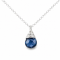 Pierre de naissance de septembre - Collier en argent sterling
