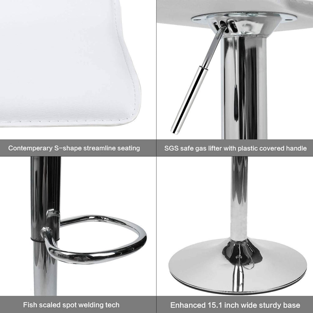 Lot de 2 tabourets de bar pivotants et réglables