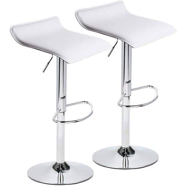 Lot de 2 tabourets de bar pivotants et réglables