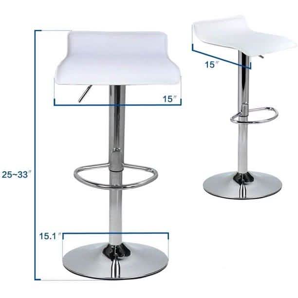 Lot de 2 tabourets de bar pivotants et réglables