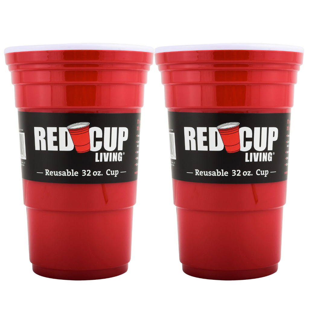 32oz Reusable Cup For Parties | Strong, Unbreakable, Leakproof tumbler | Durable ABS plastic, BPA Free | Perfect for parties, camping & Outdoors