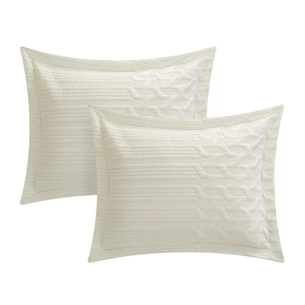 Parure de lit matelassée Shaly motif vigne entrelacée