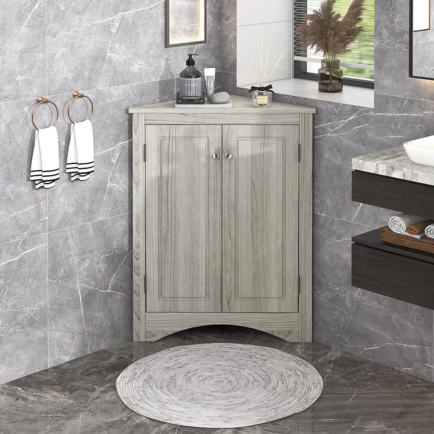 Étagère d'angle Triangle, Meuble d'angle Triangle