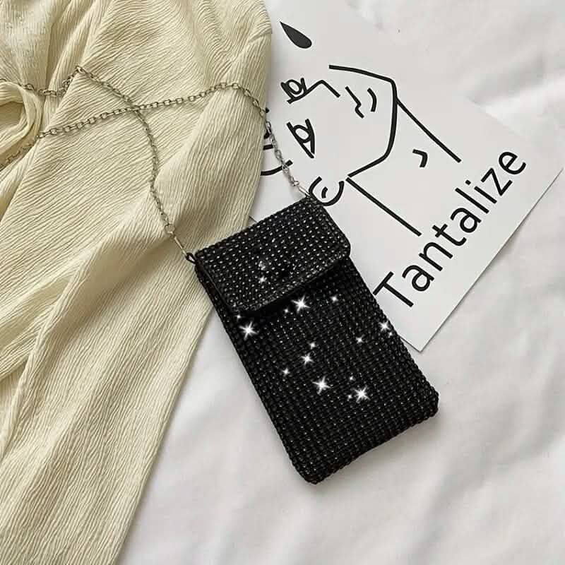 Sac bandoulière étincelant avec strass