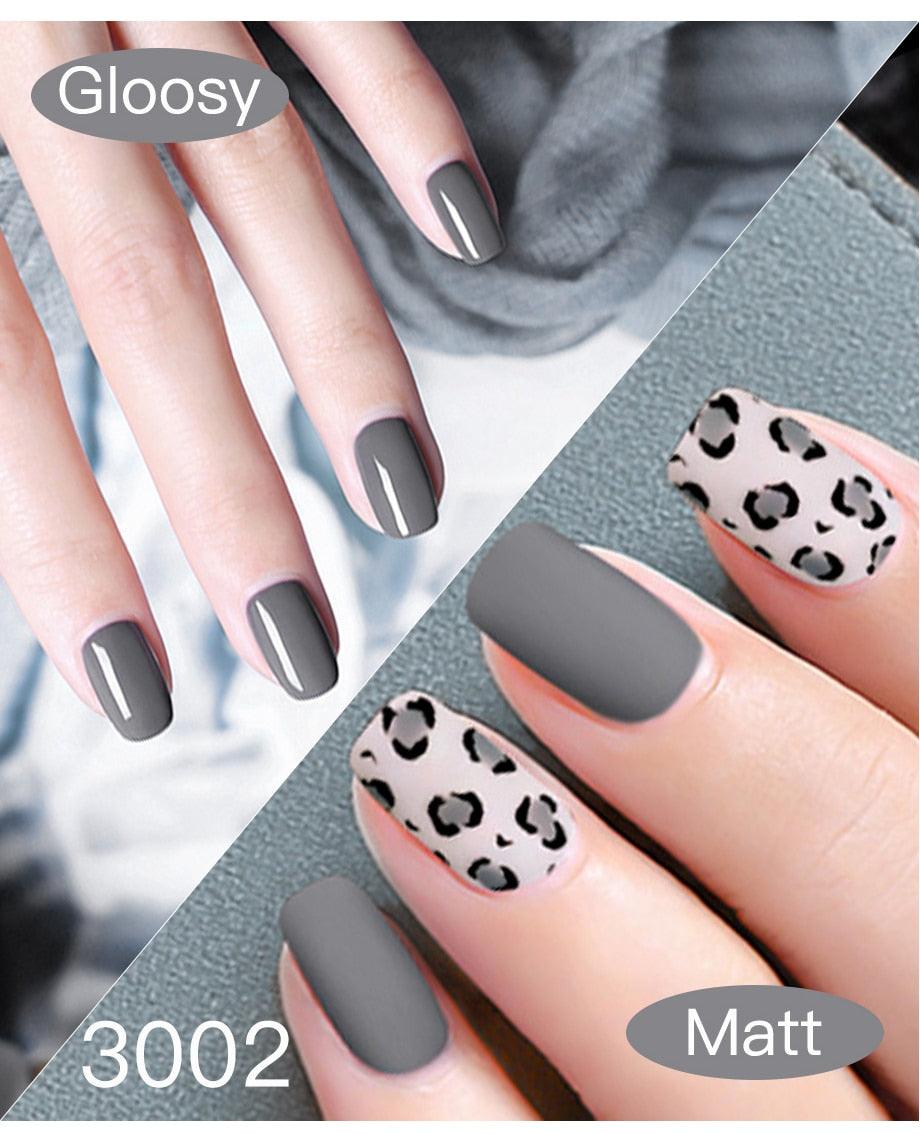 Vernis à Ongles Gel Brillant Femme Peinture Permanente Effet Brillant Mat Pour Manucure Nail Art Design Pour Femmes et Filles