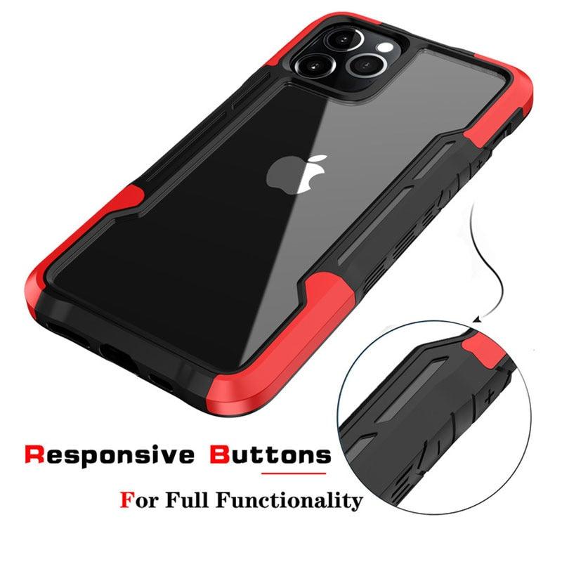 Coque de téléphone antichoc pour iPhone 12 11 13 Pro Max Coque transparente pour iPhone 11 12 13 Housse de protection complète rigide souple 360 degrés Design de luxe simple Housse de téléphone brillante pour iPhone
