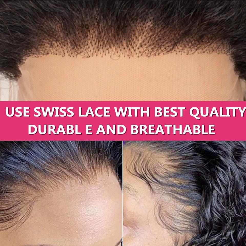 Perruques Courtes Frisées en Cheveux Humains, Coupes Pixie, Perruques Lace Front pour Femmes, Perruques en Cheveux Remy pour Femmes, Pré-épilées avec Cheveux de Bébé, Perruques pour Femmes Noires, Cadeaux pour Petites Amies