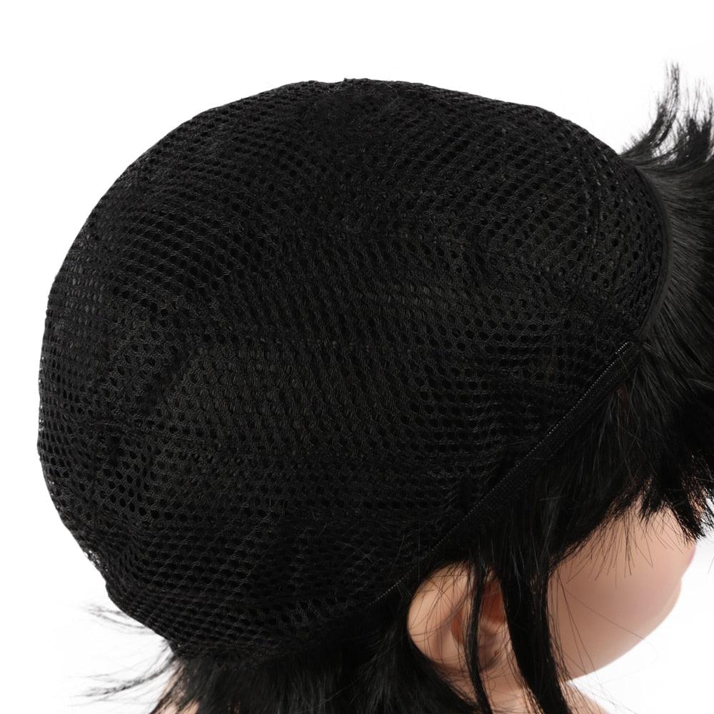Perruques Courtes Bob Droites Synthétiques Blanches Roses Rouges Noires Marrons Bleues de 10 pouces avec Frange pour Femmes Halloween Cosplay Fête Pour Femmes Noires Cadeaux pour Petites Amies