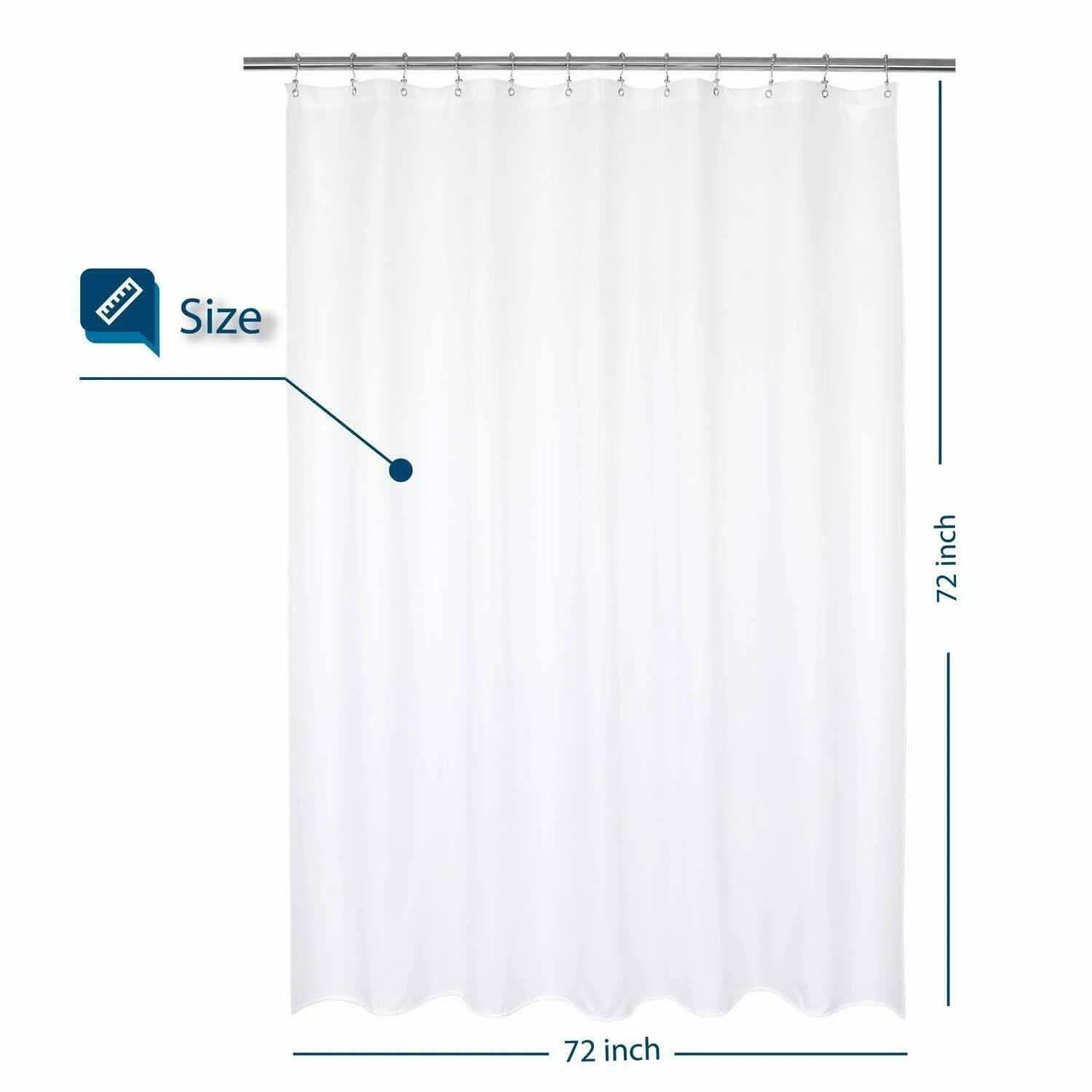 Rideaux de douche résistants aux moisissures, doublure lavable