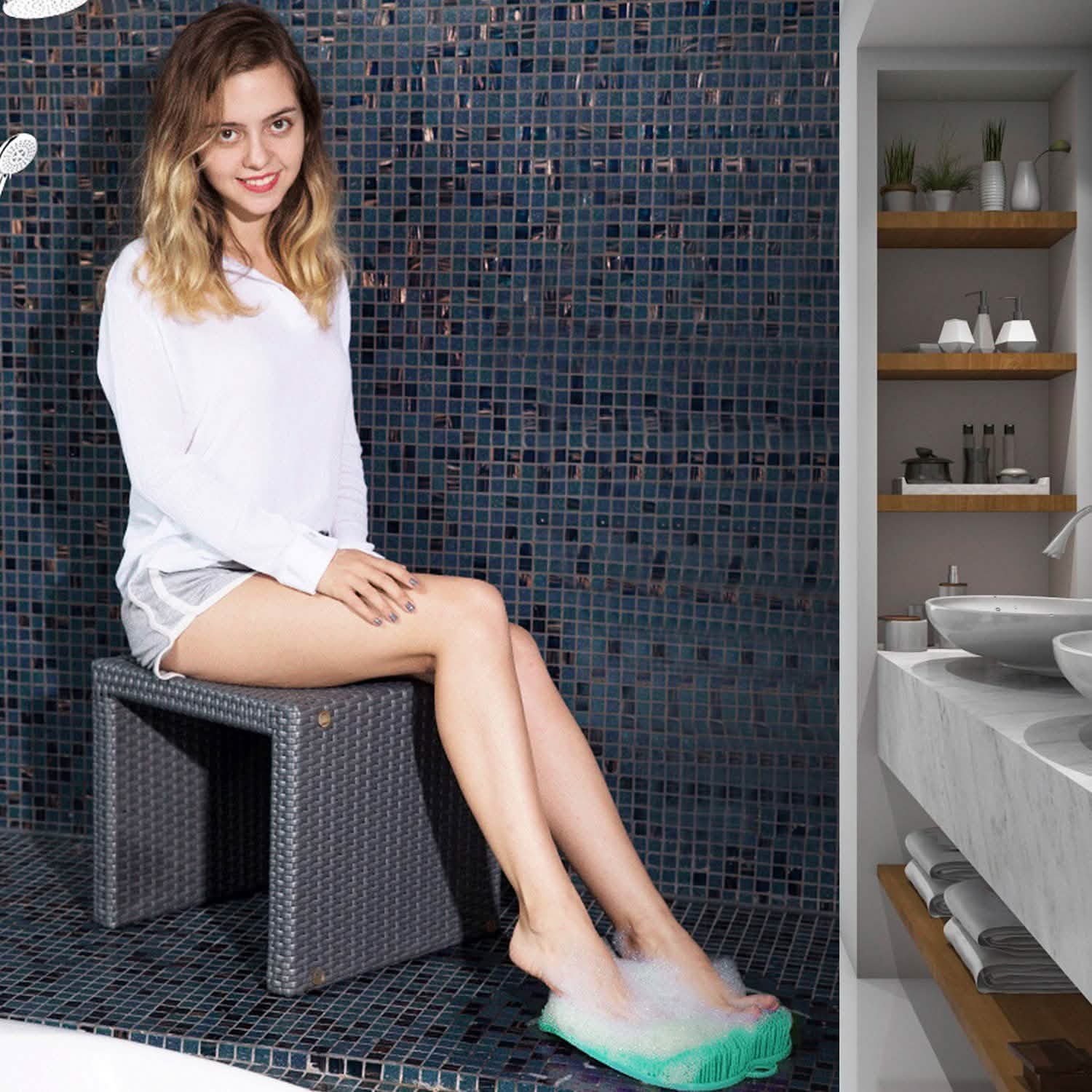 Tapis de douche exfoliant pour les pieds
