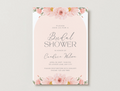 Editable Bridal Shower Invitation - Blush Floral Bridal Invite