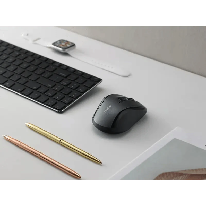 Souris sans fil silencieuse pour ordinateur portable, avec DPI réglable, design élégant, basculement facile Bluetooth et 2,4 GHz, pour ordinateur