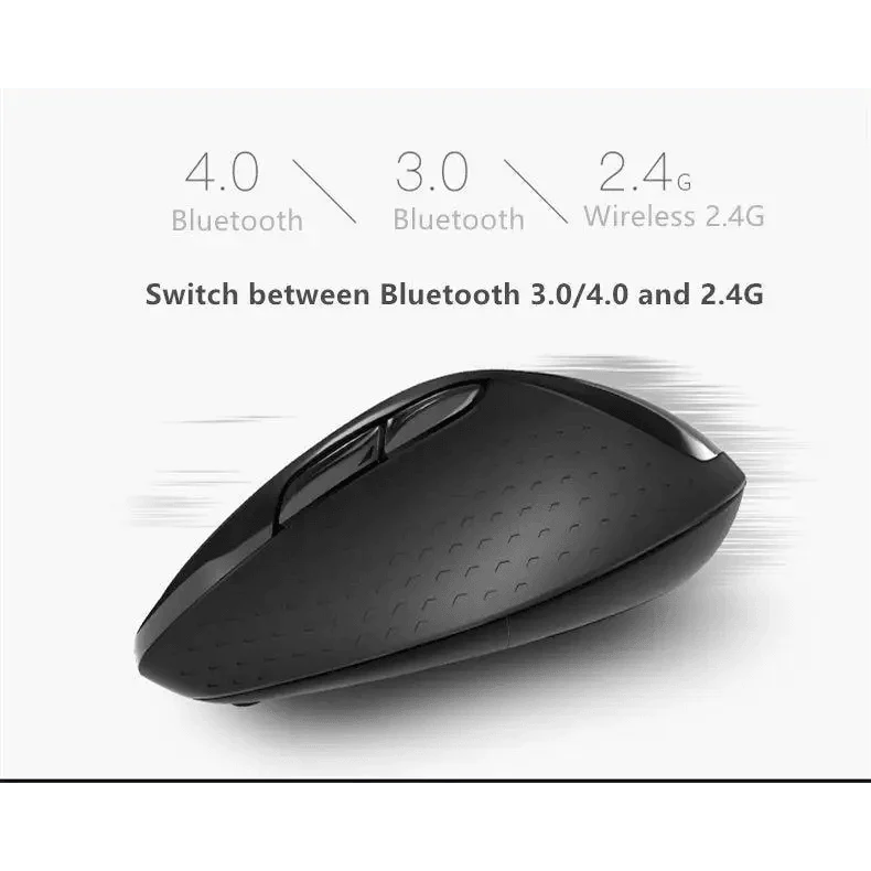 Souris sans fil silencieuse pour ordinateur portable, avec DPI réglable, design élégant, basculement facile Bluetooth et 2,4 GHz, pour ordinateur