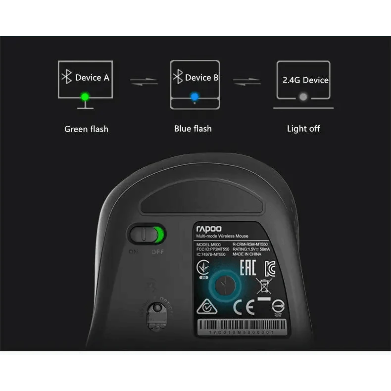 Souris sans fil silencieuse pour ordinateur portable, avec DPI réglable, design élégant, basculement facile Bluetooth et 2,4 GHz, pour ordinateur