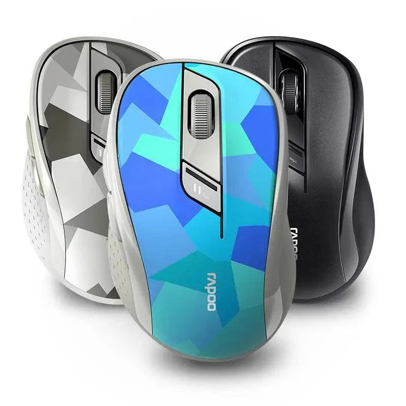 Souris sans fil silencieuse pour ordinateur portable, avec DPI réglable, design élégant, basculement facile Bluetooth et 2,4 GHz, pour ordinateur