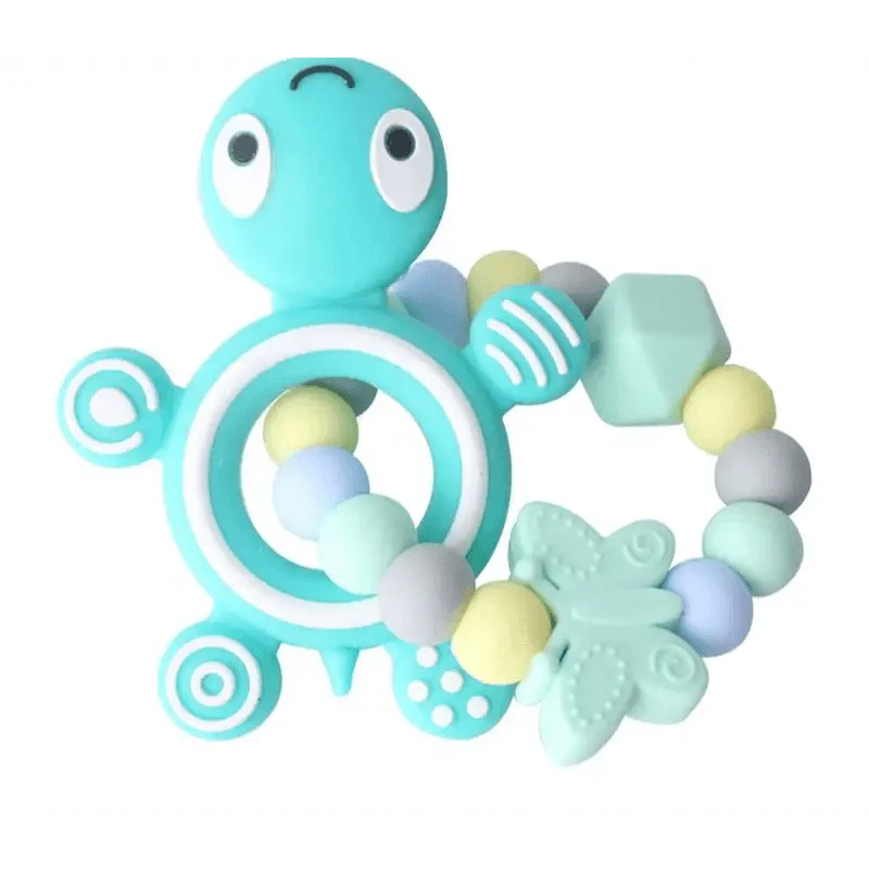 Anneaux de dentition en silicone pour bébé Tortue 1 pièce en silicone de qualité alimentaire, petits rongeurs animaux, articles pour enfants, cadeau d'infirmière, jouets de dentition pour bébé, anneaux de morsure