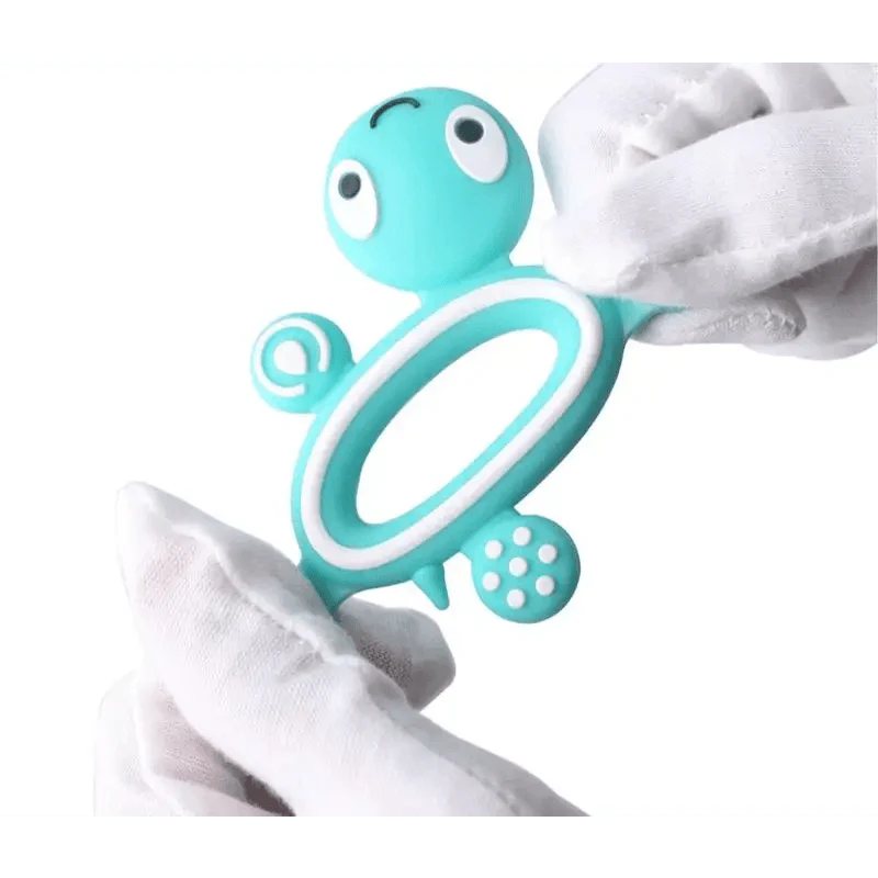 Anneaux de dentition en silicone pour bébé Tortue 1 pièce en silicone de qualité alimentaire, petits rongeurs animaux, articles pour enfants, cadeau d'infirmière, jouets de dentition pour bébé, anneaux de morsure