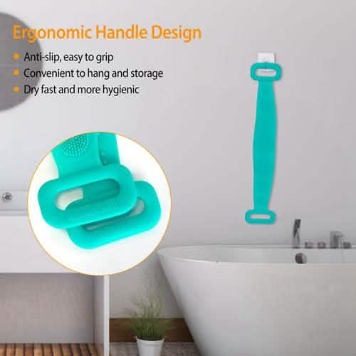Ceinture de douche exfoliante en silicone pour le corps