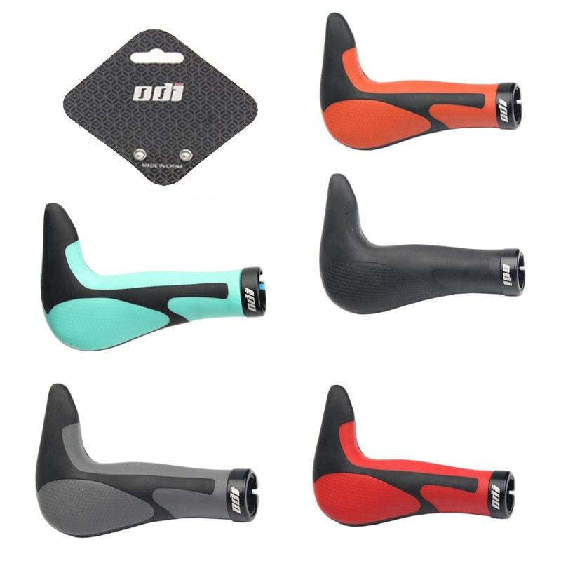 Poignées de vélo en silicone Poignées de VTT souples Guidon Anneau de blocage en alliage d'aluminium Poignées de vélo Poignées de guidon ergonomiques Confortables Douces Légères Poignées de guidon verrouillables pour VTT Cyclisme