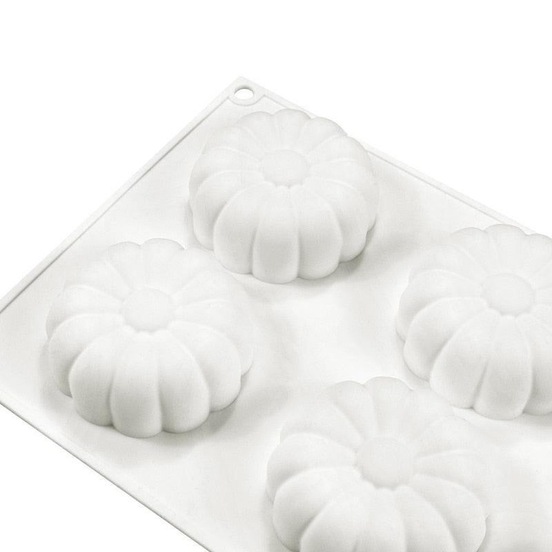 Moule à gâteau en silicone 1/6 cavité Motif marguerite Ensemble de pâtisserie Dessert Ustensiles de cuisine Moule à mousse pour fête Outils de cuisson en silicone Mélange de moules tulipe marguerite