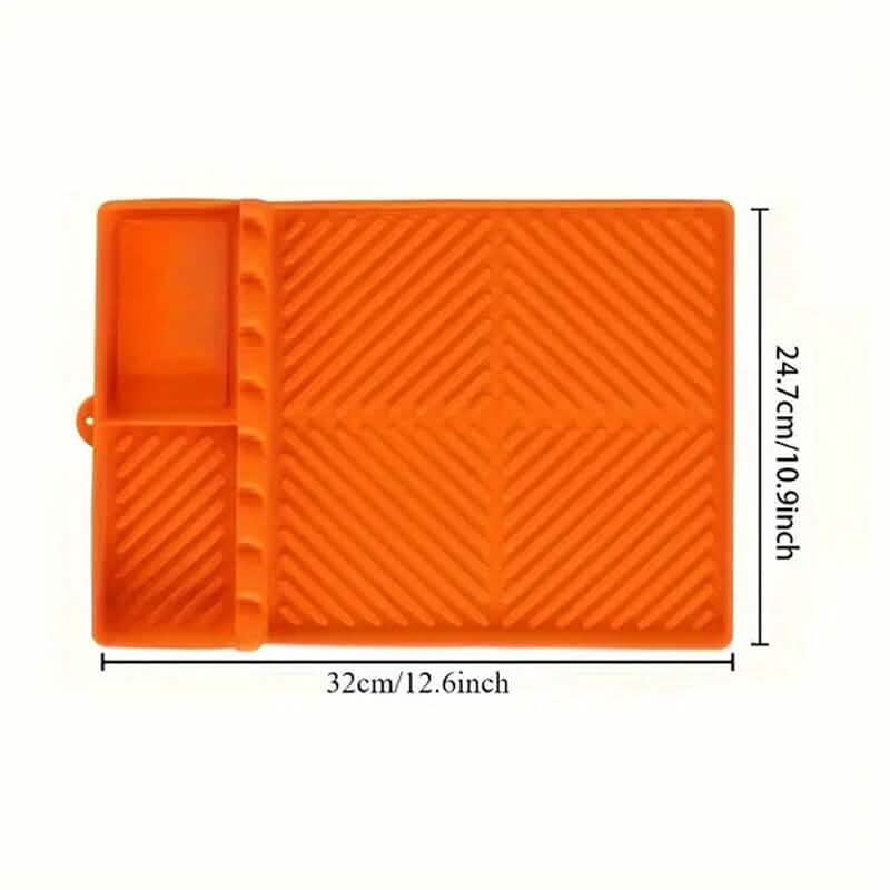 Tapis de cuisson en silicone avec étagère latérale