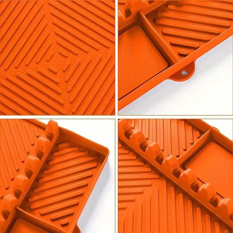 Tapis de cuisson en silicone avec étagère latérale