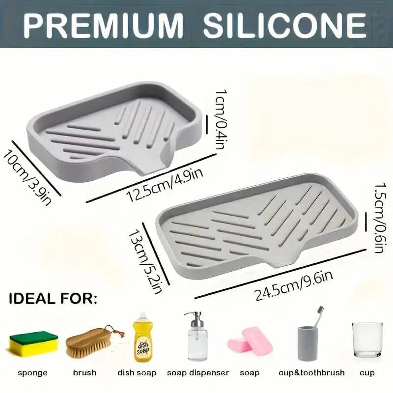 Égouttoir en silicone pour évier – Porte-savon sans contact alimentaire