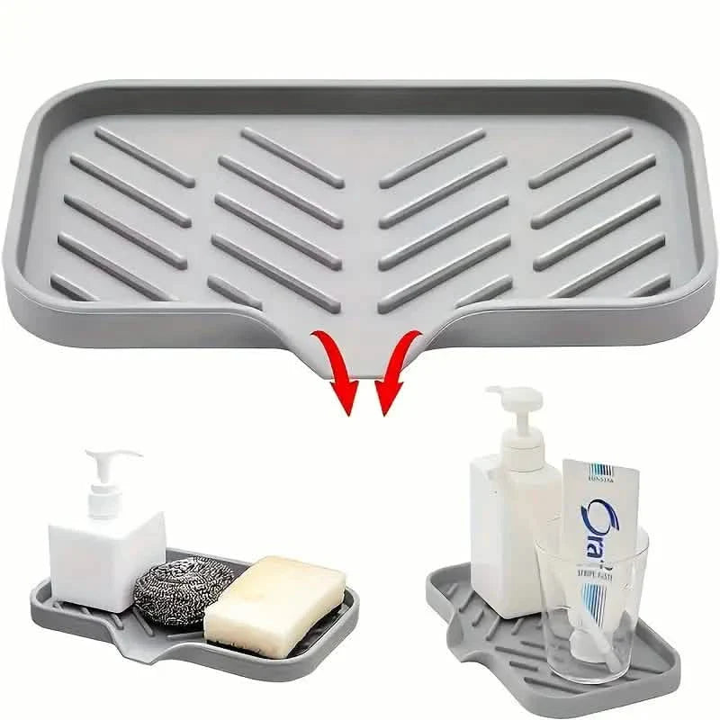 Égouttoir en silicone pour évier – Porte-savon sans contact alimentaire