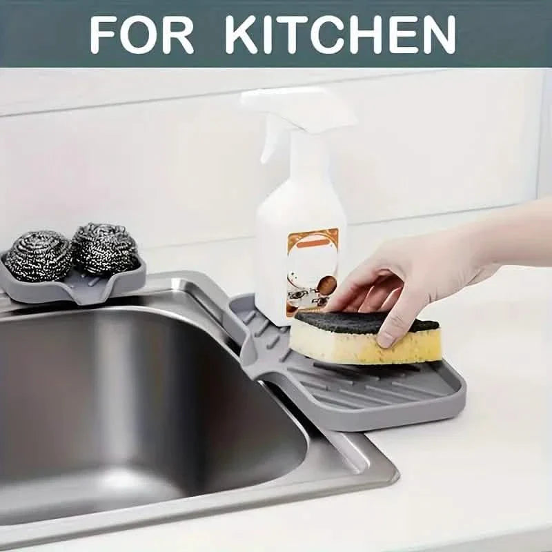 Égouttoir en silicone pour évier – Porte-savon sans contact alimentaire