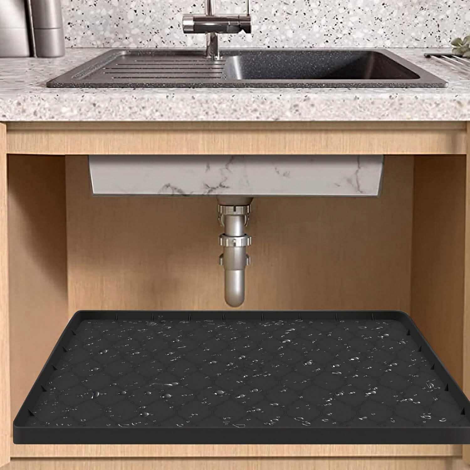 Tapis de protection d'évier en silicone avec trou de drainage
