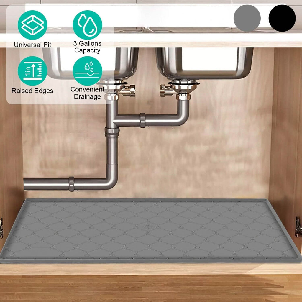 Tapis de protection d'évier en silicone avec trou de drainage