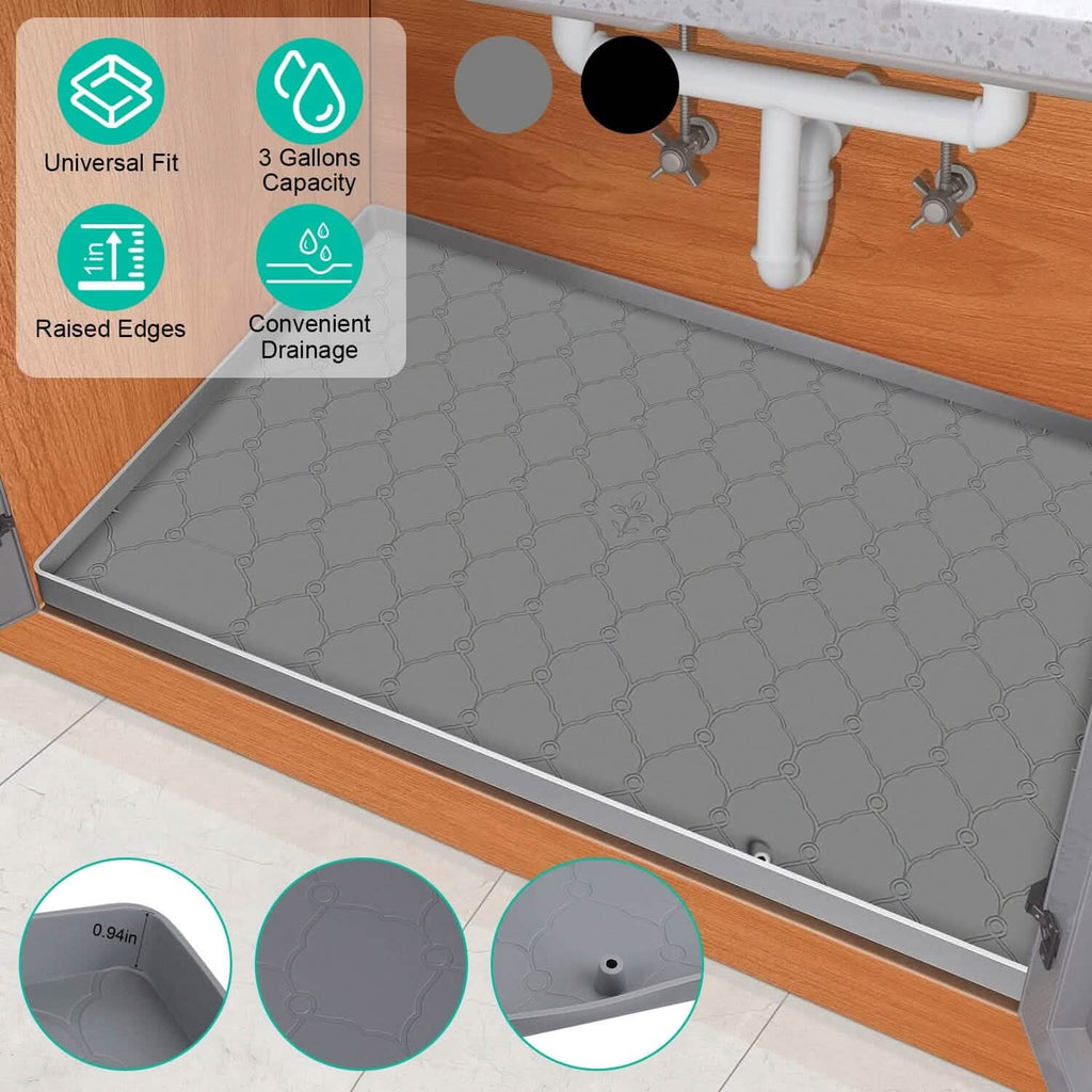 Tapis de protection d'évier en silicone avec trou de drainage