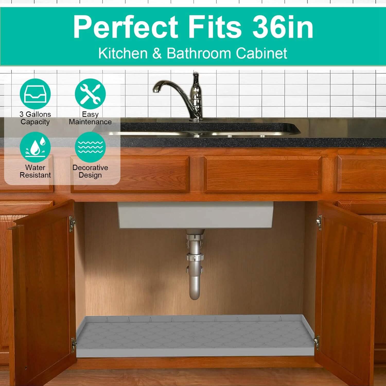Tapis de protection d'évier en silicone avec trou de drainage
