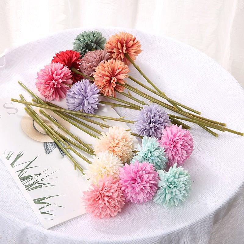 Bouquets de fleurs artificielles en soie – Boules de fleurs artificielles pour la maison, la décoration de mariage, les cadeaux de Saint-Valentin