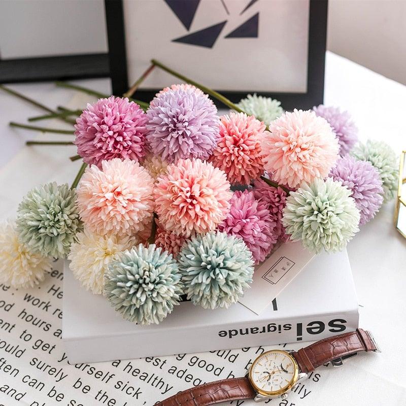 Bouquets de fleurs artificielles en soie – Boules de fleurs artificielles pour la maison, la décoration de mariage, les cadeaux de Saint-Valentin
