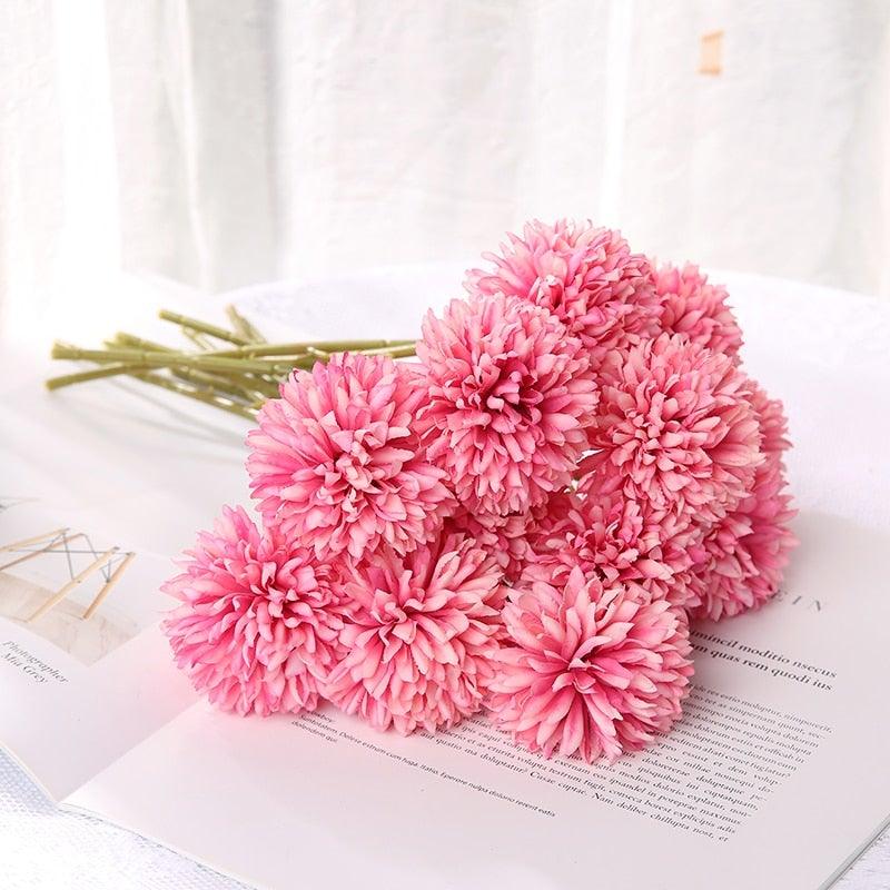 Bouquets de fleurs artificielles en soie – Boules de fleurs artificielles pour la maison, la décoration de mariage, les cadeaux de Saint-Valentin
