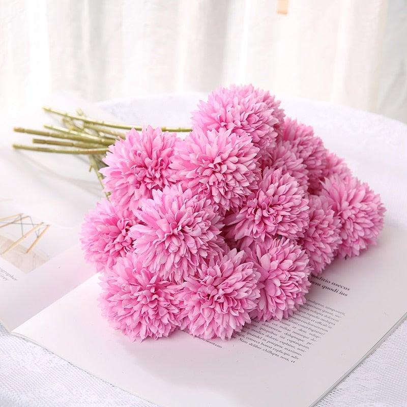 Bouquets de fleurs artificielles en soie – Boules de fleurs artificielles pour la maison, la décoration de mariage, les cadeaux de Saint-Valentin