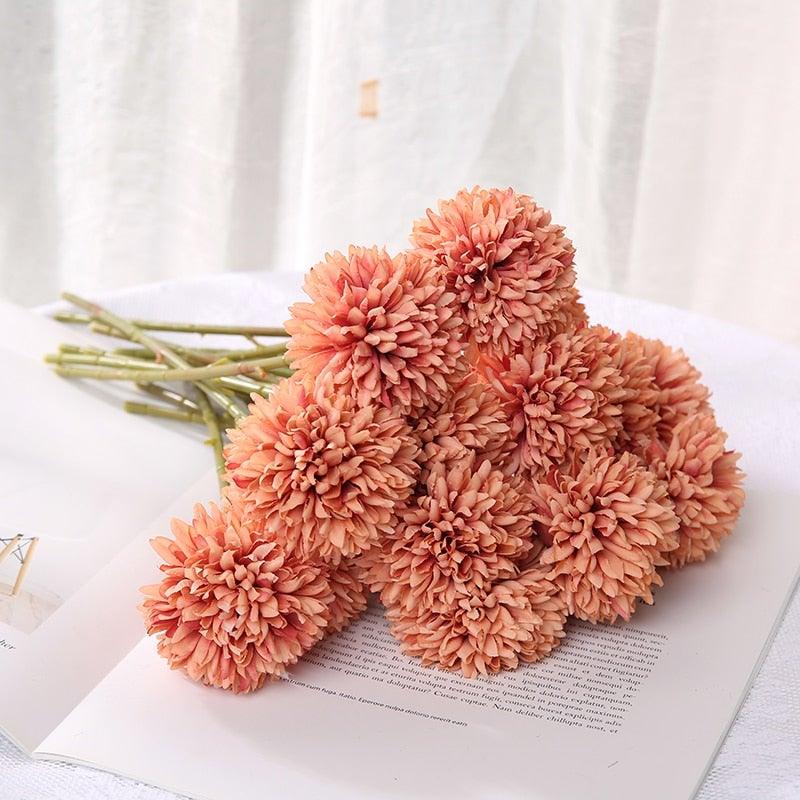 Bouquets de fleurs artificielles en soie – Boules de fleurs artificielles pour la maison, la décoration de mariage, les cadeaux de Saint-Valentin